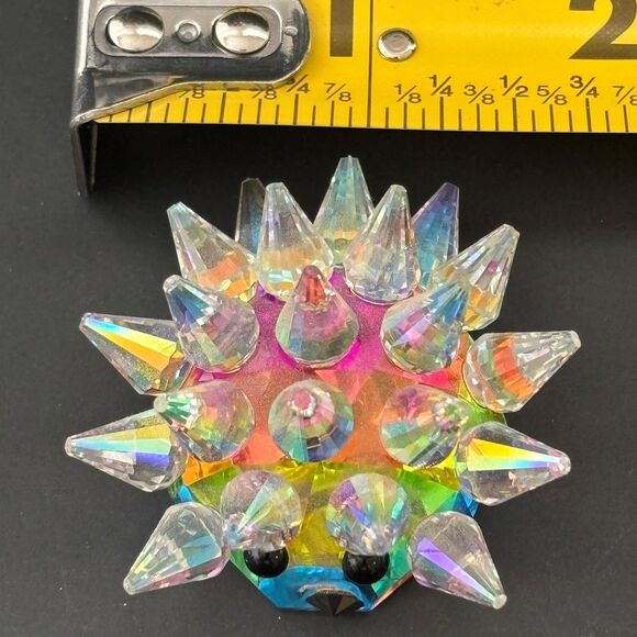 Crystal Lite Iridescent Multicolor Crystal Porcupine Figurine Collectable - Picture 7 of 7